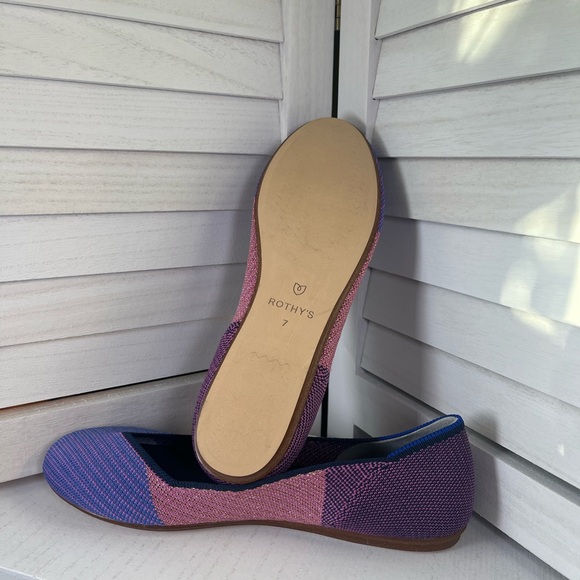 ROTHYS METALLIC LILAC FLATS - Picture 2 of 5